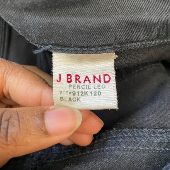 J.Brand Skinny Jeans Mid Rise‎ Five Pocket Stretch Fabric Sleek Black Women's 28 - Picture 12 of 12